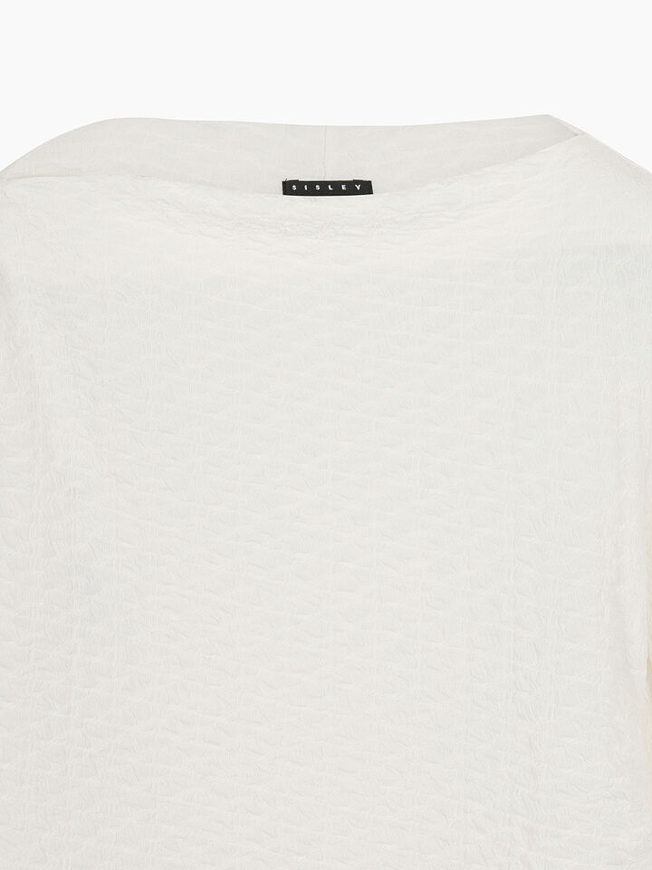 T-SHIRT L/S - sisley k long sleeve t-shirt - Creamy White | Sisley K image number 4